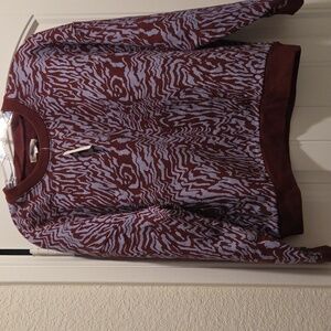 NWT Madewell (Re)sourced Cotton Oversized Sweatshirt Tigerized Print Womens - S